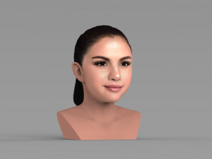 selena gomez bust ready for full color 3d printing Modèles 3D en vedette