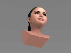 selena gomez bust ready for full color 3d printing Modèles 3D en vedette