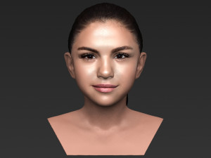 selena gomez bust ready for full color 3d printing Modèles 3D en vedette