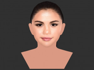 selena gomez bust ready for full color 3d printing Modèles 3D en vedette