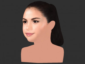 selena gomez bust ready for full color 3d printing Modèles 3D en vedette