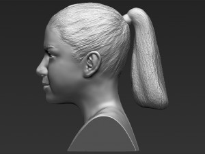 selena gomez bust ready for full color 3d printing Modèles 3D en vedette