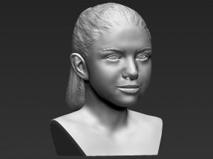 selena gomez bust ready for full color 3d printing Modèles 3D en vedette