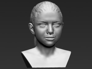 selena gomez bust ready for full color 3d printing Modèles 3D en vedette