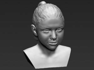 selena gomez bust ready for full color 3d printing Modèles 3D en vedette