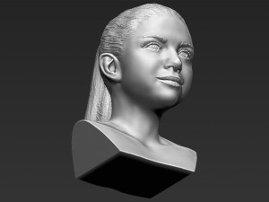 selena gomez bust ready for full color 3d printing Modèles 3D en vedette
