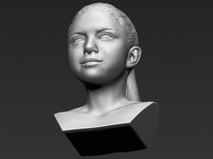 selena gomez bust ready for full color 3d printing Modèles 3D en vedette