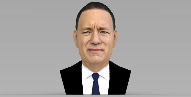 tom hanks bust ready for full color 3d printing 3Dプリントモデル .c4d .max .obj .3ds .fbx .stl .blend