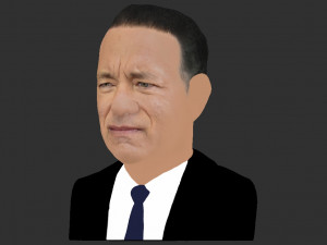 tom hanks bust ready for full color 3d printing 3Dプリントモデル