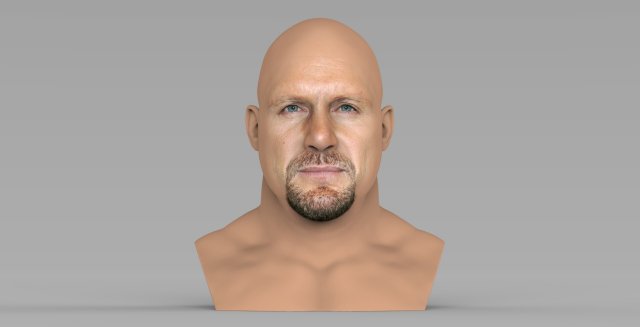 stone cold steve austin bust ready for full color 3d printing 3D 프린트 모델 .c4d .max .obj .3ds .fbx .stl .blend 