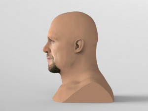 stone cold steve austin bust ready for full color 3d printing 3D 프린트 모델