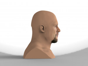 stone cold steve austin bust ready for full color 3d printing 3D 프린트 모델