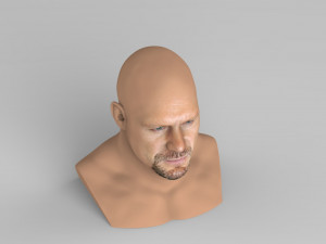 stone cold steve austin bust ready for full color 3d printing 3D 프린트 모델