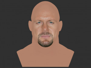 stone cold steve austin bust ready for full color 3d printing 3D 프린트 모델