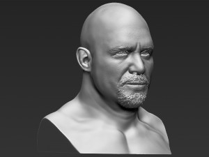 stone cold steve austin bust ready for full color 3d printing 3D 프린트 모델