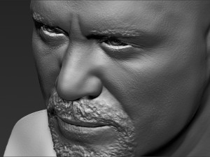 stone cold steve austin bust ready for full color 3d printing 3D 프린트 모델