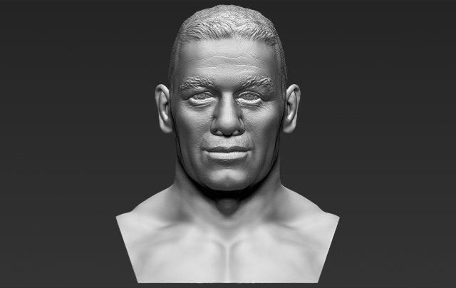 john cena bust 3d printing ready stl obj Modello di stampa 3D .c4d .max .obj .3ds .fbx .stl .blend 
