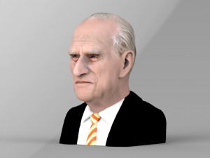 prince philip bust ready for full color 3d printing 3Dプリントモデル
