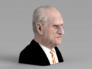 prince philip bust ready for full color 3d printing 3Dプリントモデル
