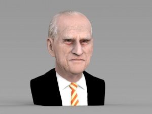 prince philip bust ready for full color 3d printing 3Dプリントモデル