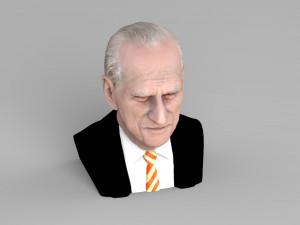 prince philip bust ready for full color 3d printing 3Dプリントモデル