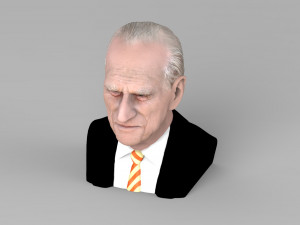 prince philip bust ready for full color 3d printing 3Dプリントモデル