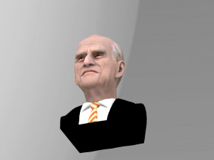 prince philip bust ready for full color 3d printing 3Dプリントモデル