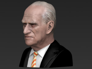 prince philip bust ready for full color 3d printing 3Dプリントモデル
