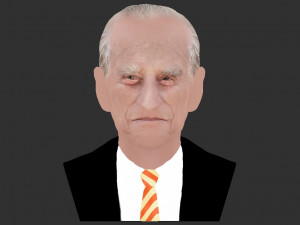 prince philip bust ready for full color 3d printing 3Dプリントモデル