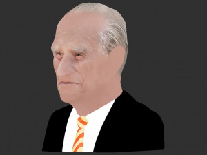 prince philip bust ready for full color 3d printing 3Dプリントモデル