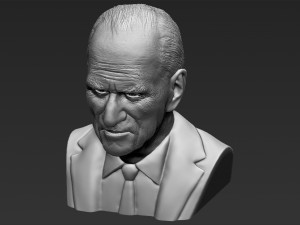 prince philip bust ready for full color 3d printing 3Dプリントモデル