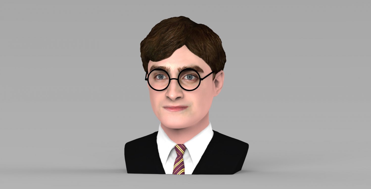Harry Potter Bust Ready For Full Color 3d Printing 3d Model In Man