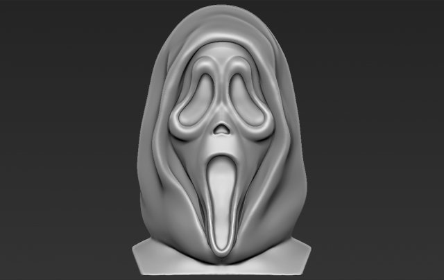 ghostface from scream bust 3d printing ready stl obj 3D 프린트 모델 .c4d .max .obj .3ds .fbx .stl .blend 