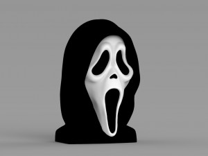 ghostface from scream bust ready for full color 3d printing Model do druku 3D