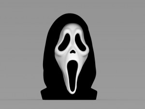 ghostface from scream bust ready for full color 3d printing Model do druku 3D