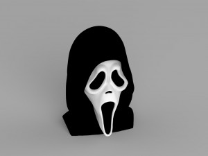 ghostface from scream bust ready for full color 3d printing Model do druku 3D
