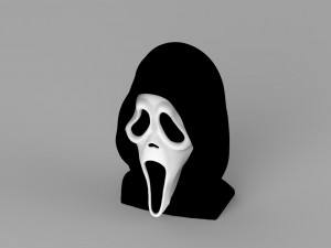 ghostface from scream bust ready for full color 3d printing Model do druku 3D