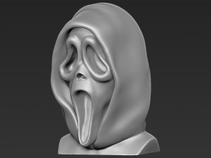 ghostface from scream bust ready for full color 3d printing Model do druku 3D