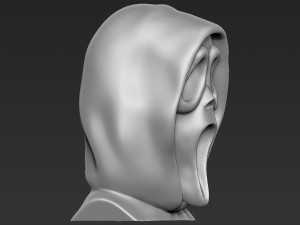 ghostface from scream bust ready for full color 3d printing Model do druku 3D