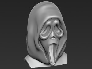 ghostface from scream bust ready for full color 3d printing Model do druku 3D