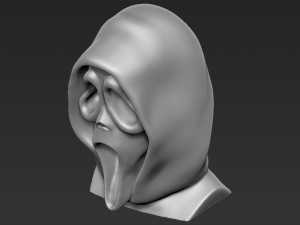 ghostface from scream bust ready for full color 3d printing Model do druku 3D