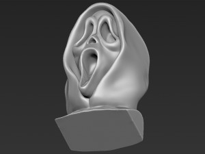ghostface from scream bust ready for full color 3d printing Model do druku 3D