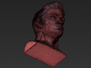 elvis presley bust 3d printing ready stl obj 3D Baskı Modeli