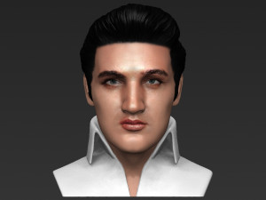 elvis presley bust ready for full color 3d printing 3D Print Model