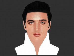elvis presley bust ready for full color 3d printing 3D Print Model