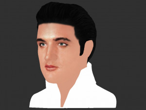 elvis presley bust ready for full color 3d printing 3D Print Model
