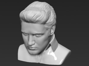 elvis presley bust ready for full color 3d printing 3D Print Model