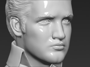 elvis presley bust ready for full color 3d printing 3D Print Model