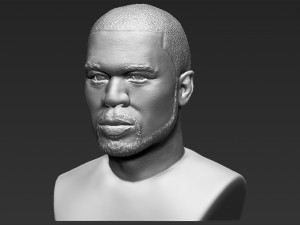 50 cent bust 3d printing ready stl obj 3D-printmodel