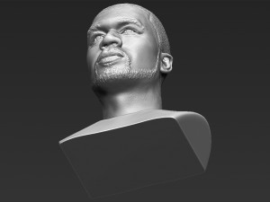 50 cent bust 3d printing ready stl obj 3D-printmodel
